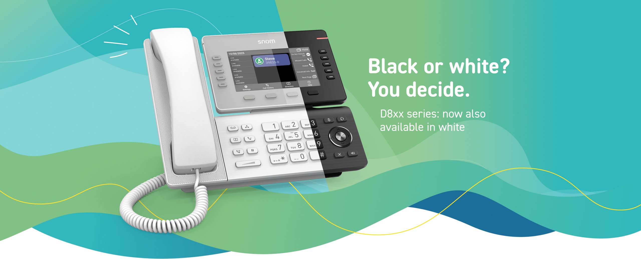 D8xx Series IP Phone - White